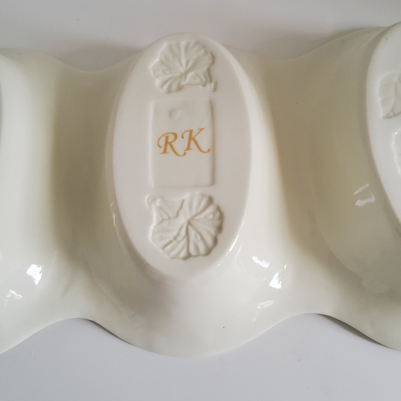 Vintage RK Porcelain Hand Painted 3 Part Divided Plate - Picture 7 of 8